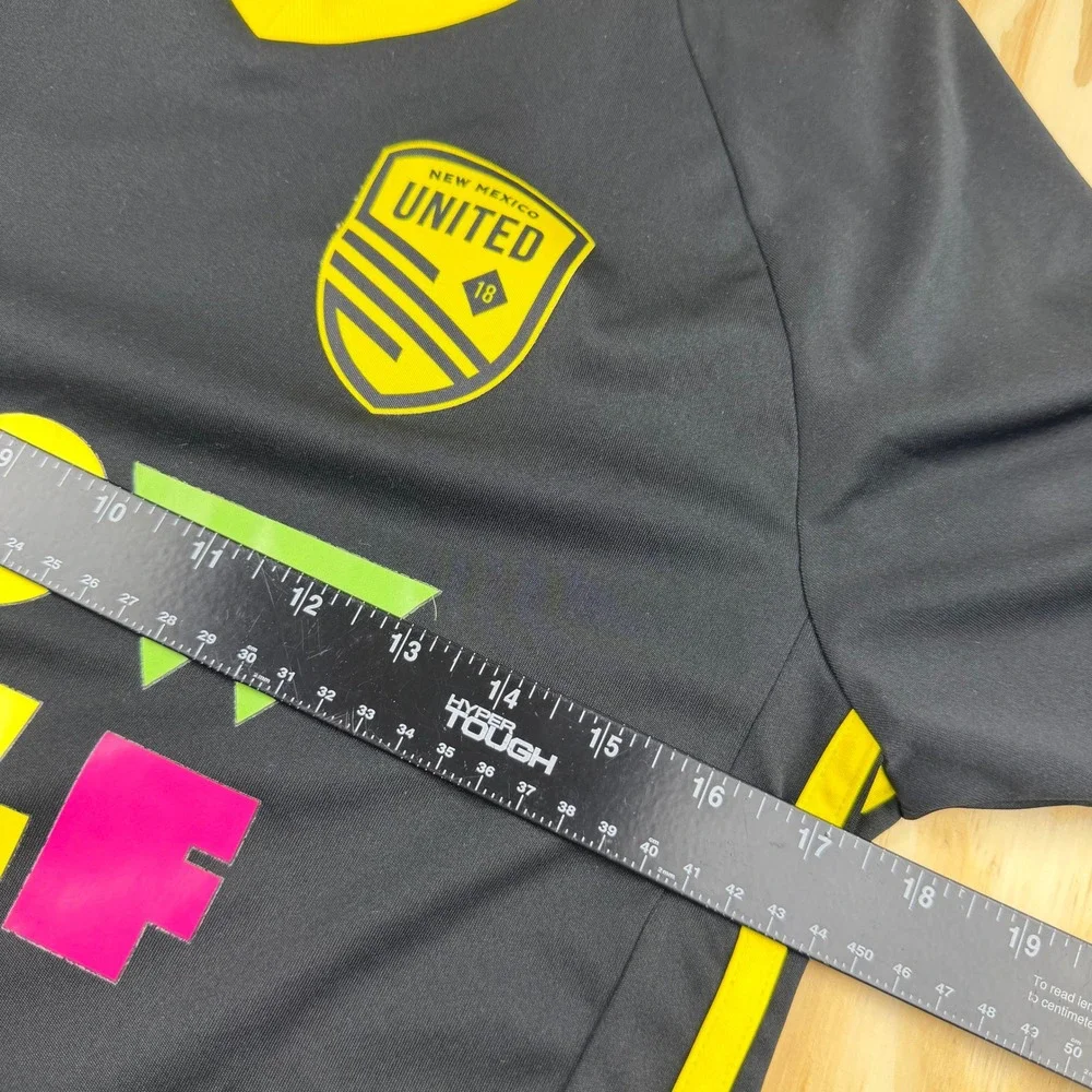 Adidas New Mexico United Meow Wolf Soccer Jersey Mens Small Black Yellow USL